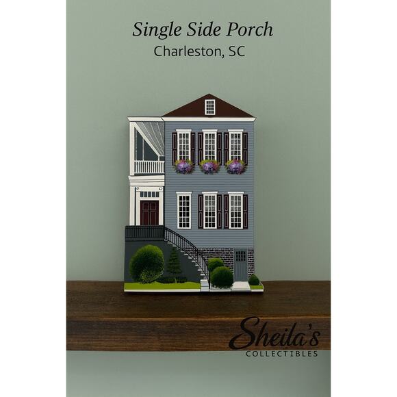 Sheila’s Collectibles #CHAS 30 Single Side Porch, Charleston, SC in Box - Picture 1 of 4